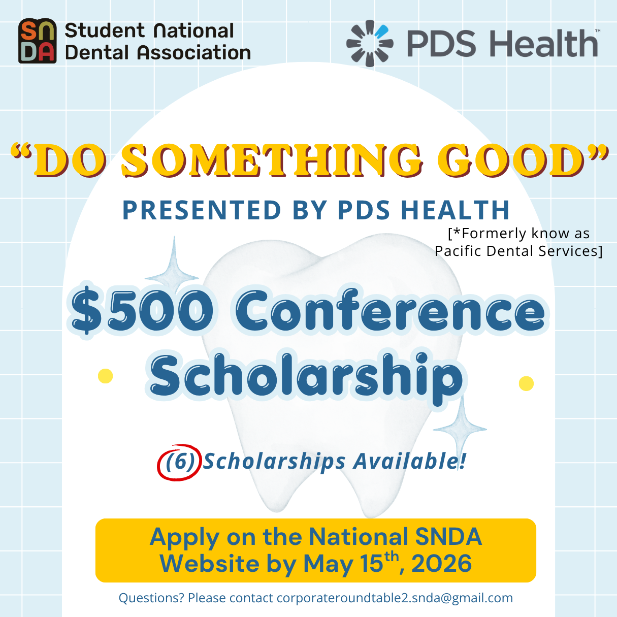 PDS Health Do Something Good $500 Conference Scholarship Flyer