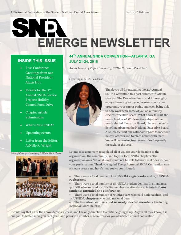 Fall 2016 EMERGE newsletter cover