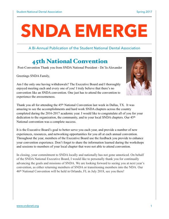 Spring 2017 EMERGE newsletter cover